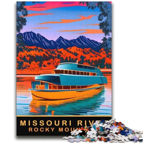 1000-teiliges Puzzle für Erwachsene und Jugendliche, Fluss- und Berg-Lernspielzeug, Spaß für zu Hause, Geburtstagsgeschenk, Reisegeschenke (Größe 38x52cm) von NCVAZHASO