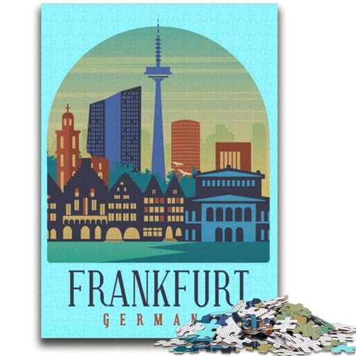 1000-teiliges Puzzle für Erwachsene und Jugendliche, Frankfurter Spielzeug, Lernspiele, Stressabbau, geeignet als Schreibtischdekoration (Größe 38x52cm) von NCVAZHASO