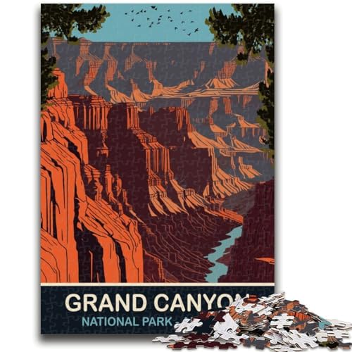 1000-teiliges Puzzle für Erwachsene und Jugendliche, Grand Canyon Nationalpark, Spielzeug, Lernspiele, Stressabbau, geeignet als Schreibtischdekoration (Größe 38x26cm) von NCVAZHASO
