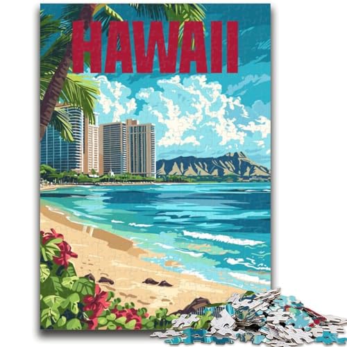 1000-teiliges Puzzle für Erwachsene und Jugendliche, Hawaii-Strand, für 14+, schwer zu vervollständigen, Aber lustiges und humorvolles Geburtstagsgeschenk (Größe 38x26cm) von NCVAZHASO