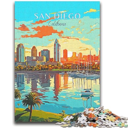 1000-teiliges Puzzle für Erwachsene und Jugendliche, Kalifornien, San Diego Geeignet für Kinder ab 14 Jahren Familienspiele Gut geeignet als Geschenk für die ganze Familie (Größe 50x70cm) von NCVAZHASO