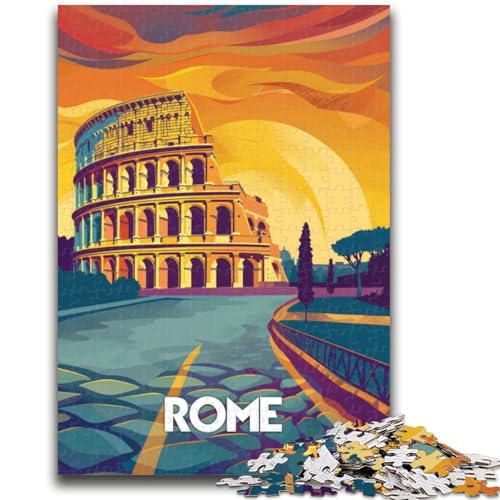 1000-teiliges Puzzle für Erwachsene und Jugendliche, Kolosseum bei Sonnenuntergang, Lernspielzeug, Spaß für zu Hause, Geburtstagsgeschenk, Reisegeschenk (Größe 38x26cm) von NCVAZHASO