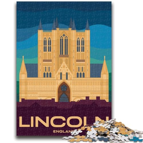 1000-teiliges Puzzle für Erwachsene und Jugendliche, Lincoln Cityscape-Spielzeug, Lernspiele, Stressabbau, geeignet als Schreibtischdekoration (Größe 50x70cm) von NCVAZHASO