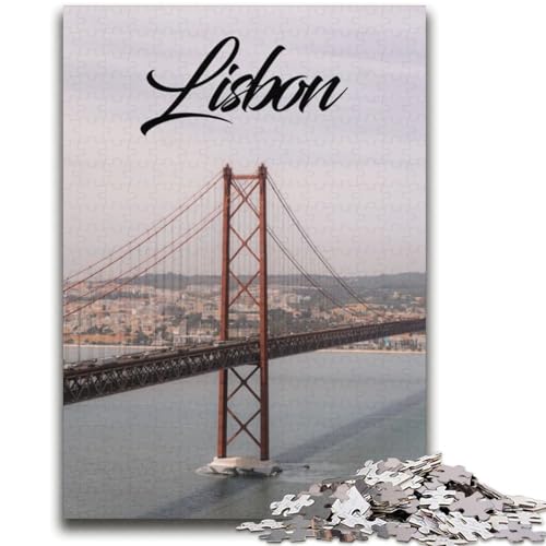 1000-teiliges Puzzle für Erwachsene und Jugendliche, Lissabon, Portugal, Lernspielzeug, Spaß für zu Hause, Geburtstagsgeschenk, Reisegeschenk (Größe 38x52cm) von NCVAZHASO
