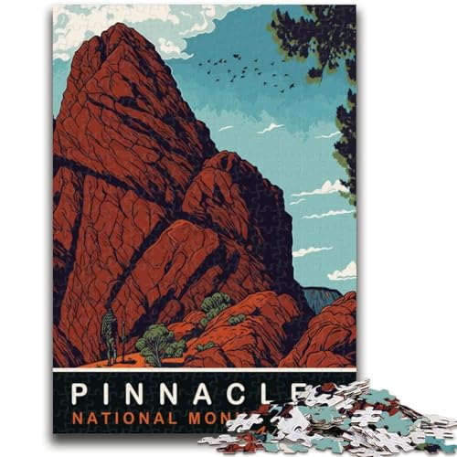 1000-teiliges Puzzle für Erwachsene und Jugendliche, Pinnacles, Kalifornien, für 14+, schwer zu vervollständigen, Aber lustiges und humorvolles Geburtstagsgeschenk (Größe 38x26cm) von NCVAZHASO