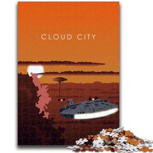 1000-teiliges Puzzle für Erwachsene und Teenager, Wolkenstadt, Reise, Kunst, Lernen, Lernspielzeug, Spaß für zu Hause, Aktivitäten, Geburtstagsgeschenk, Reisegeschenke (Größe 50x70cm) von NCVAZHASO