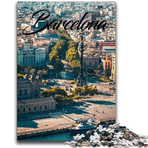 1000-teiliges Puzzle für Jugendliche und Erwachsene, Barcelona-Lernspielzeug, Spaß für zu Hause, Geburtstagsgeschenk, Reisegeschenk (Größe 50x70cm) von NCVAZHASO