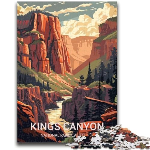1000-teiliges Puzzle für Jugendliche und Erwachsene,Kings Canyon Nationalpark Anspruchsvoll zu vervollständigen,Aber EIN lustiges und humorvolles Geburtstagsgeschenk,Geschenk,Wandkunst (38x26cm) von NCVAZHASO