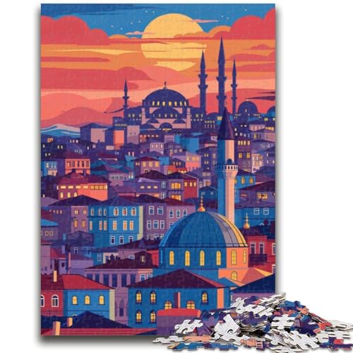 1000-teiliges Puzzle für Teenager, Ankara-Skyline-Sonnenuntergang, pädagogisches Familienspiel, Wanddekoration, einzigartige Geburtstags (Größe 50x70cm) von NCVAZHASO