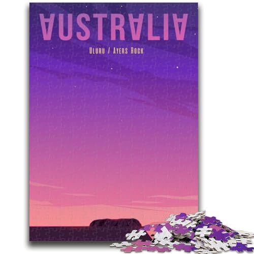 1000-teiliges Puzzle für Teenager, Geschenke Australien, pädagogisches Familienspiel, Wanddekoration, einzigartige Geburtstags (Größe 38x26cm) von NCVAZHASO