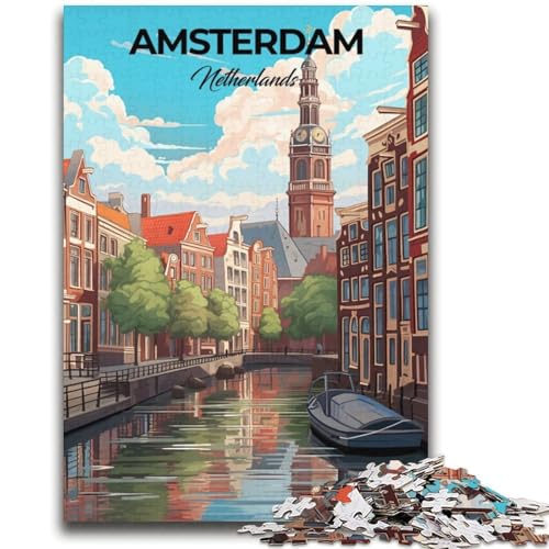 Puzzle 1000 Teile für Erwachsene, Geschenke, Amsterdam, Niederlande, Lernspiele, Heimdekoration, Lernspiel für Geburtstag, Weihnachten (Größe 38x52cm) von NCVAZHASO
