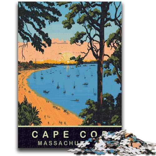Puzzle 1000 Teile für Erwachsene, Geschenke, Cape Cod Beach, Lernspiele, Heimdekoration, Lernspiel für Geburtstag, Weihnachten (Größe 38x26cm) von NCVAZHASO