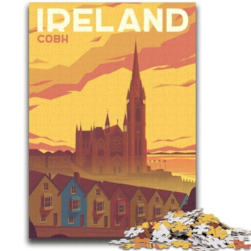 Puzzle 1000 Teile für Erwachsene, Geschenke, Cobh-Lernspiele, Heimdekoration, Lernspiel für Geburtstag, Weihnachten (Größe 38x52cm) von NCVAZHASO