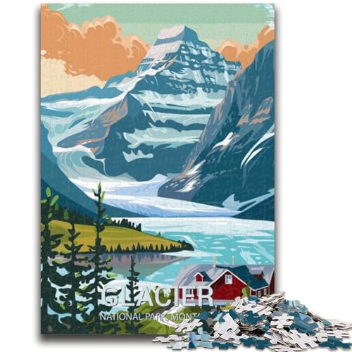 Puzzle 1000 Teile für Erwachsene, Geschenke, Glacier-Nationalpark, Lernspiele, Heimdekoration, Lernspiel für Geburtstag, Weihnachten (Größe 50x70cm) von NCVAZHASO