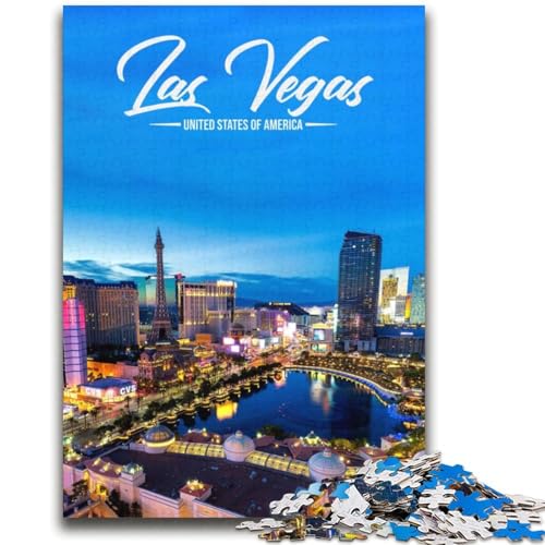 Puzzle 1000 Teile für Erwachsene, Geschenke, Las Vegas, Lernspiele, Heimdekoration, Lernspiel für Geburtstag, Weihnachten (Größe 38x52cm) von NCVAZHASO