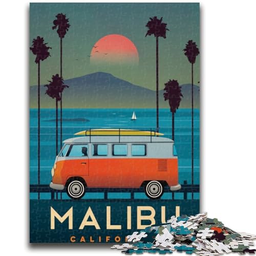 Puzzle 1000 Teile für Erwachsene, Geschenke, Malibu, Lernspiele, Heimdekoration, Lernspiel für Geburtstag, Weihnachten (Größe 38x26cm) von NCVAZHASO
