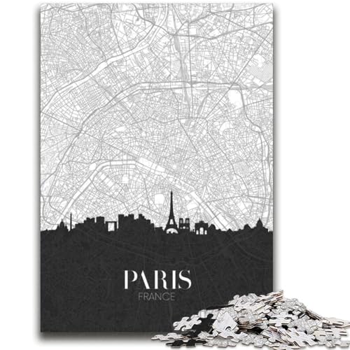 Puzzle 1000 Teile für Erwachsene, Geschenke, Paris, Lernspiele, Heimdekoration, Lernspiel für Geburtstag, Weihnachten (Größe 38x52cm) von NCVAZHASO