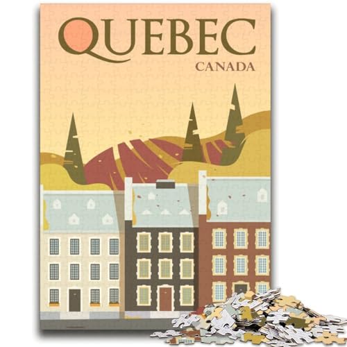 Puzzle 1000 Teile für Erwachsene, Geschenke, Quebec, Lernspiele, Heimdekoration, Lernspiel für Geburtstag, Weihnachten (Größe 38x52cm) von NCVAZHASO