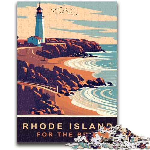 Puzzle 1000 Teile für Erwachsene, Geschenke, Rhode Island Coast, Lernspiele, Heimdekoration, Lernspiel für Geburtstag, Weihnachten (Größe 50x70cm) von NCVAZHASO