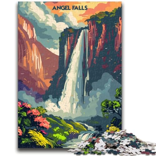 Puzzle 1000 Teile für Erwachsene, Geschenke Angel Falls Majesty, Lernspiele, Heimdekoration, Lernspiel für Geburtstag, Weihnachten (Größe 38x26cm) von NCVAZHASO
