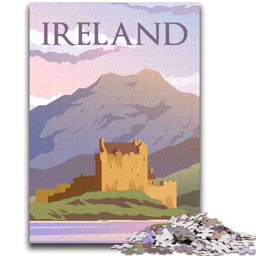 Puzzle 1000 Teile für Erwachsene, Geschenke Irland, Lernspiele, Heimdekoration, Lernspiel für Geburtstag, Weihnachten (Größe 38x52cm) von NCVAZHASO