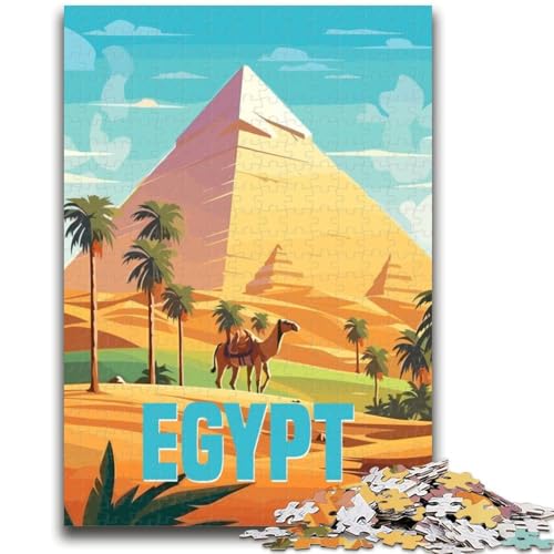Puzzle 1000 Teile für Teenager, Ägypten, Pyramiden, Reise, Lernspiel, Herausforderung, Spielzeug, Geschenk für die ganze Familie (Größe 50x70cm) von NCVAZHASO