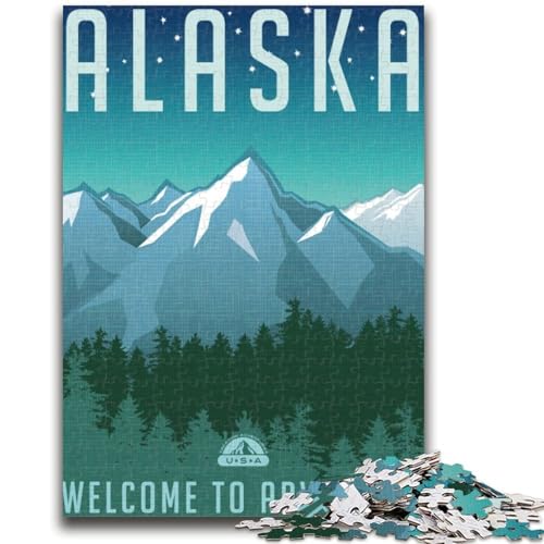 Puzzle 1000 Teile für Teenager, Alaska, als Lernspiel, Herausforderung, Spielzeug, als Geschenk für die ganze Familie (Größe 38x26cm) von NCVAZHASO