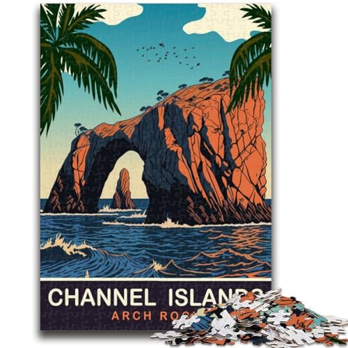 Puzzle 1000 Teile für Teenager, Arch Rock on The Water, Stressabbau, schwierige Herausforderung, gutes Geschenk für die ganze Familie (Größe 50x70cm) von NCVAZHASO