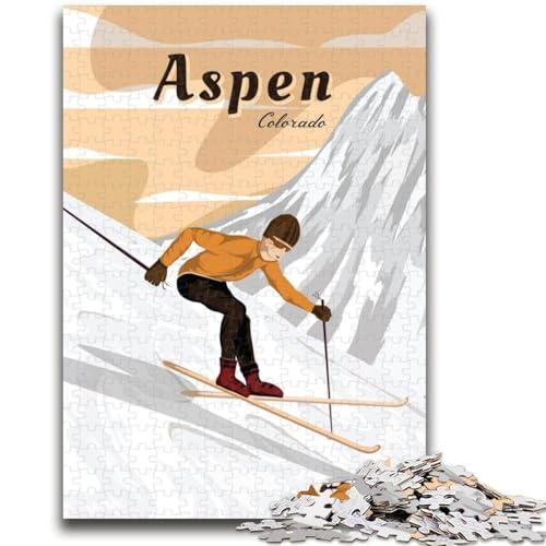 Puzzle 1000 Teile für Teenager, Aspen, Colorado, Reise, Lernspiele, Wanddekoration, einzigartige Geburtstags (Größe 50x70cm) von NCVAZHASO