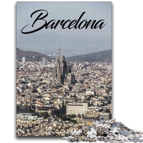 Puzzle 1000 Teile für Teenager, Barcelona, als Lernspiel, Herausforderung, Spielzeug, als Geschenk für die ganze Familie (Größe 38x52cm) von NCVAZHASO