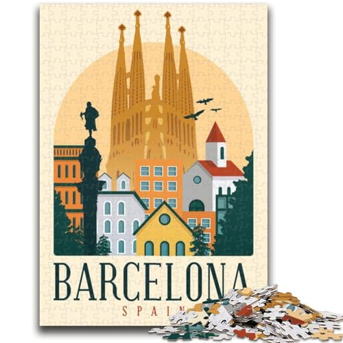 Puzzle 1000 Teile für Teenager, Barcelona, als Lernspiel, Herausforderung, Spielzeug, als Geschenk für die ganze Familie (Größe 50x70cm) von NCVAZHASO