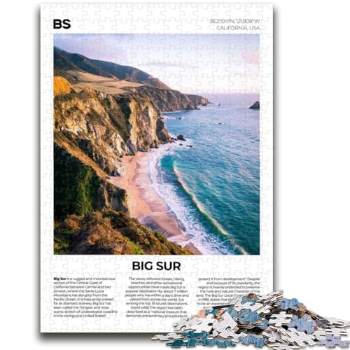 Puzzle 1000 Teile für Teenager, Big Sur, Lernspiele, Wanddekoration, einzigartige Geburtstags (Größe 50x70cm) von NCVAZHASO