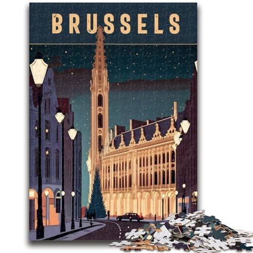 Puzzle 1000 Teile für Teenager, Brüssel, Belgien, Reise-Lernspiele, Wanddekoration, einzigartige Geburtstags (Größe 50x70cm) von NCVAZHASO
