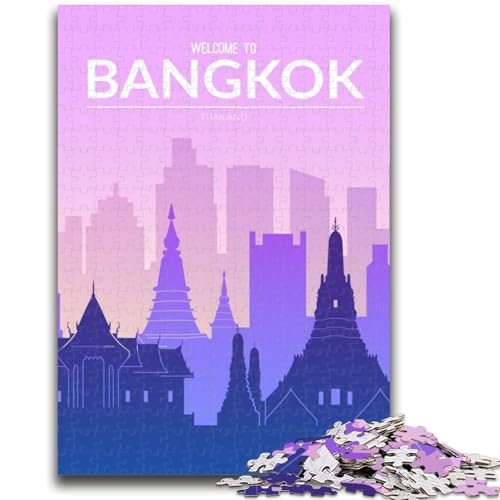 Puzzle 1000 Teile für Teenager, Geschenke, Bangkok, Thailand, Lernspiel, Herausforderung, Spielzeug, Wanddekoration, einzigartige Geburtstags (Größe 50x70cm) von NCVAZHASO