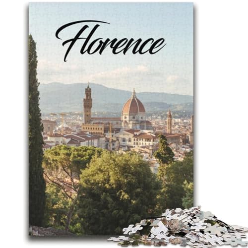 Puzzle 1000 Teile für Teenager, Geschenke, Florenz, Lernspiel, Herausforderung, Spielzeug, Wanddekoration, einzigartige Geburtstags (Größe 38x52cm) von NCVAZHASO