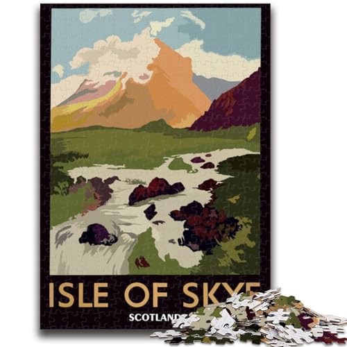 Puzzle 1000 Teile für Teenager, Geschenke, Isle of Skye, Schottland, Kunst, Lernspiel, Herausforderung, Spielzeug, Wanddekoration, einzigartige Geburtstags (Größe 50x70cm) von NCVAZHASO