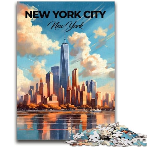 Puzzle 1000 Teile für Teenager, Geschenke, New York City, Lernspiel, Herausforderung, Spielzeug, Wanddekoration, einzigartige Geburtstags (Größe 38x26cm) von NCVAZHASO