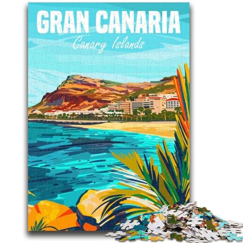 Puzzle 1000 Teile für Teenager, Gran Canaria, Kanarische Inseln, Lernspiele, Wanddekoration, einzigartige Geburtstags (Größe 50x70cm) von NCVAZHASO
