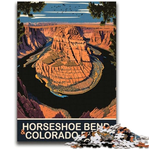 Puzzle 1000 Teile für Teenager, Hufeisenbiegung, Lernspiele, Wanddekoration, einzigartige Geburtstags (Größe 38x52cm) von NCVAZHASO