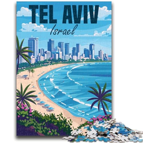 Puzzle 1000 Teile für Teenager, Israel-Tel-Aviv-Reise, Lernspiel, Herausforderung, Spielzeug, Angebot als Geschenk für die ganze Familie (Größe 50x70cm) von NCVAZHASO