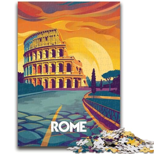 Puzzle 1000 Teile für Teenager, Kolosseum bei Sonnenuntergang, für Lernspiele, Herausforderungen, Spielzeug-Deal als Geschenk für die ganze Familie (Größe 50x70cm) von NCVAZHASO