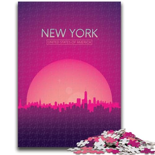 Puzzle 1000 Teile für Teenager, New York, USA, Lernspiele, Wanddekoration, einzigartige Geburtstags (Größe 50x70cm) von NCVAZHASO