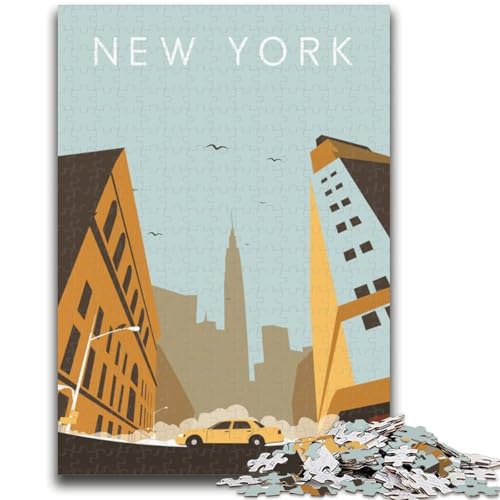 Puzzle 1000 Teile für Teenager, New York, als Lernspiel, Herausforderung, Spielzeug, als Geschenk für die ganze Familie (Größe 38x26cm) von NCVAZHASO