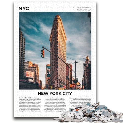 Puzzle 1000 Teile für Teenager, New York City, als Lernspiel, Herausforderung, Spielzeug, Geschenk für die ganze Familie (Größe 50x70cm) von NCVAZHASO