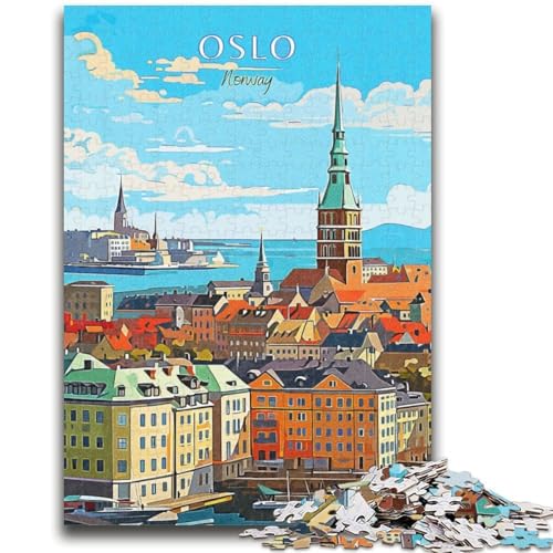 Puzzle 1000 Teile für Teenager, Norwegen, Oslo-Reise, Lernspiel, Herausforderung, Spielzeug, Angebot als Geschenk für die ganze Familie (Größe 50x70cm) von NCVAZHASO