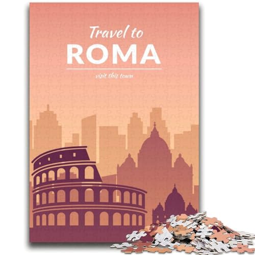 Puzzle 1000 Teile für Teenager, Roma, Italien, Lernspiele, Wanddekoration, einzigartige Geburtstags (Größe 38x52cm) von NCVAZHASO