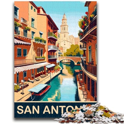 Puzzle 1000 Teile für Teenager, San Antonio, Lernspiel, Herausforderung, Spielzeug, Geschenk für die ganze Familie (Größe 50x70cm) von NCVAZHASO