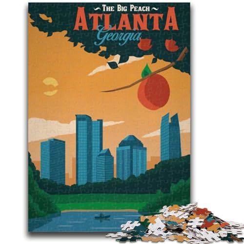 Puzzle 1000 Teile für Teenager Atlanta für Lernspiel-Herausforderung, Spielzeug-Angebot als Geschenk für die ganze Familie (Größe 38x26cm) von NCVAZHASO