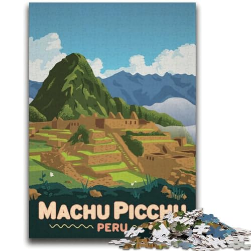 Puzzle 1000 Teile für Teenager Machu Picchu für Lernspiele, Herausforderungsspielzeug, als Geschenk für die ganze Familie (Größe 38x52cm) von NCVAZHASO