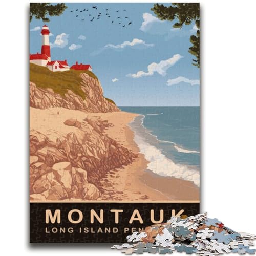 Puzzle für Erwachsene, 1000, Leuchtturm auf Montauk, Lernspiel, Herausforderung, Spielzeug, Wanddekoration, einzigartige Geburtstags (Größe 50x70cm) von NCVAZHASO